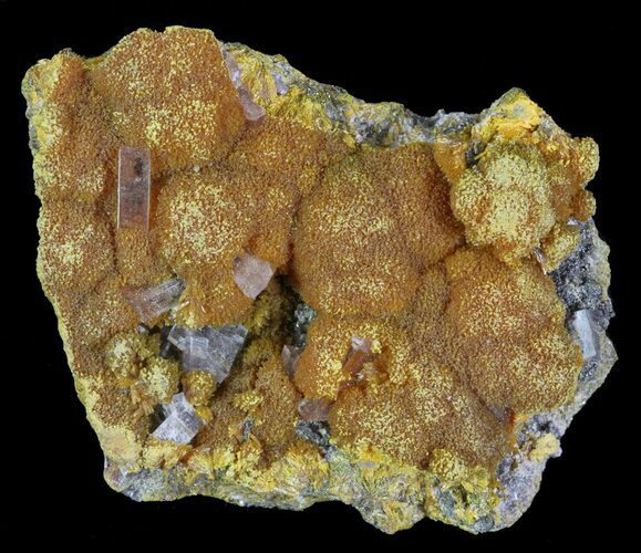 Orpiment With Barite Crystals - Peru #63794